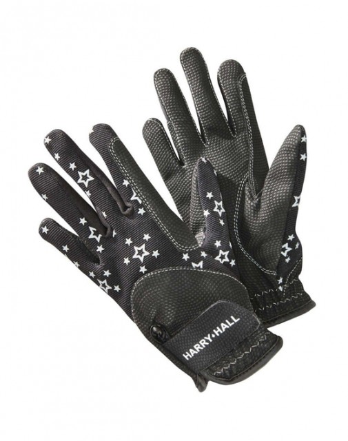 Harry Hall Junior Roxby Reflective Gloves (Black)