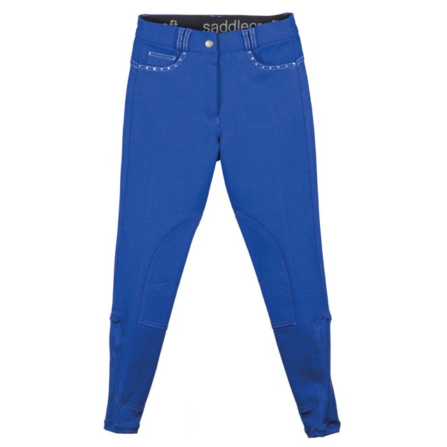 Saddlecraft Child Sparkly Contrast Breeches (Royal)