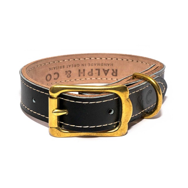 Ralph & Co Milano Leather Dog Collar (Black)