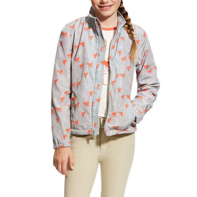 Ariat (Sample) Girl's Laurel Jacket (Coastal Grey Ponies)