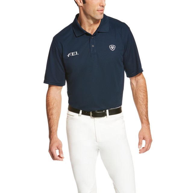 Ariat Men's FEI Tek Polo (Navy)