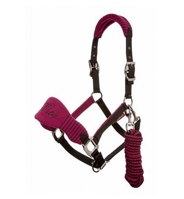LeMieux Vogue Fleece Headcollar & Leadrope (Plum/Black)