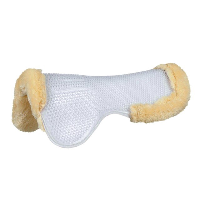 Mark Todd Fleece Lined Gel Half Pad (White)
