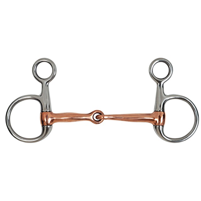 JHL Pro Steel Copper Mouth Hanging Cheek Eggbutt Snaffle