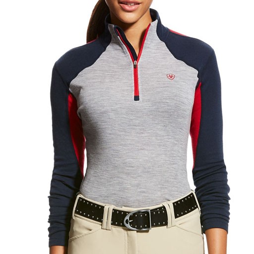 Ariat Women's Cadence Wool 1/4 Zip Base Layer (Team)