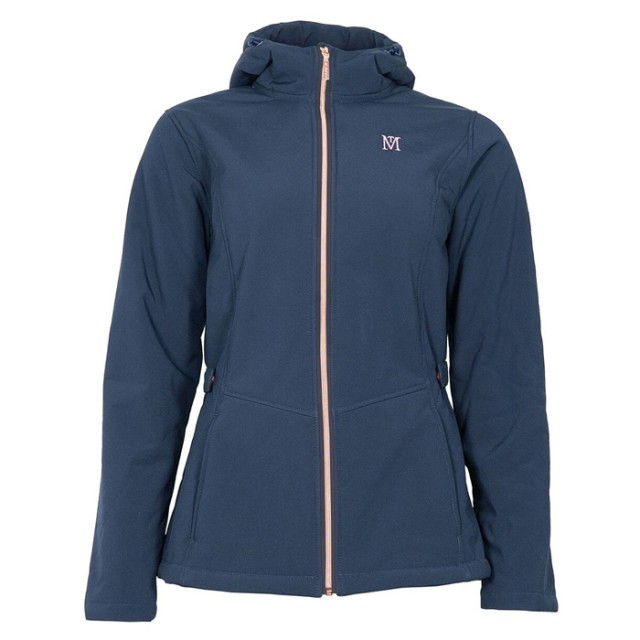 Mark Todd Women's Softshell Fleece Lined Jacket (Navy/Rose Gold)