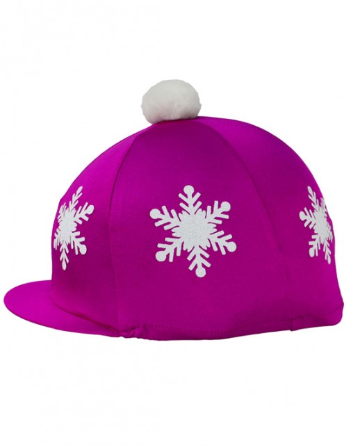 HyFASHION Snowflake with Pom Pom Hat Cover (Dark Cerise)