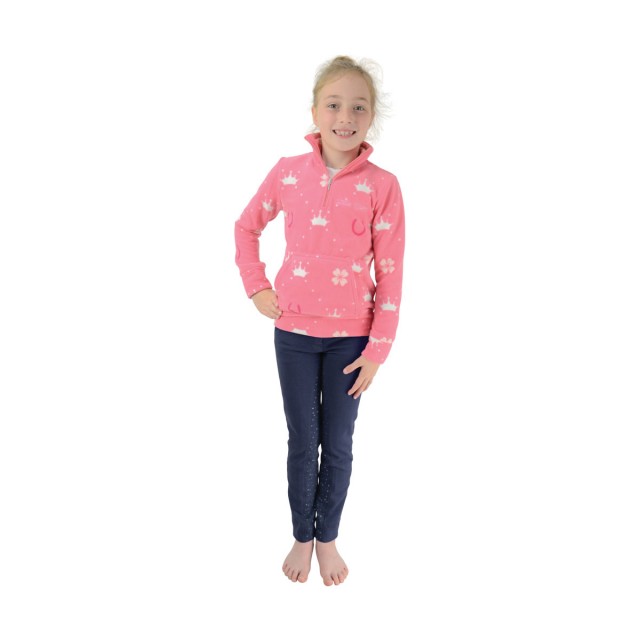 Little Rider Elsa Soft Fleece  (Princess Pink/White Flowers and Tiaras)