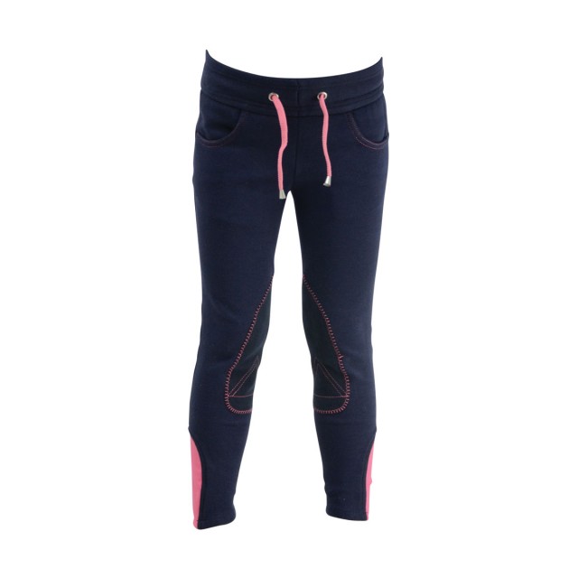 Little Rider Felicity Flower Pull on Jodhpurs  (Fuchsia Pink/Navy)