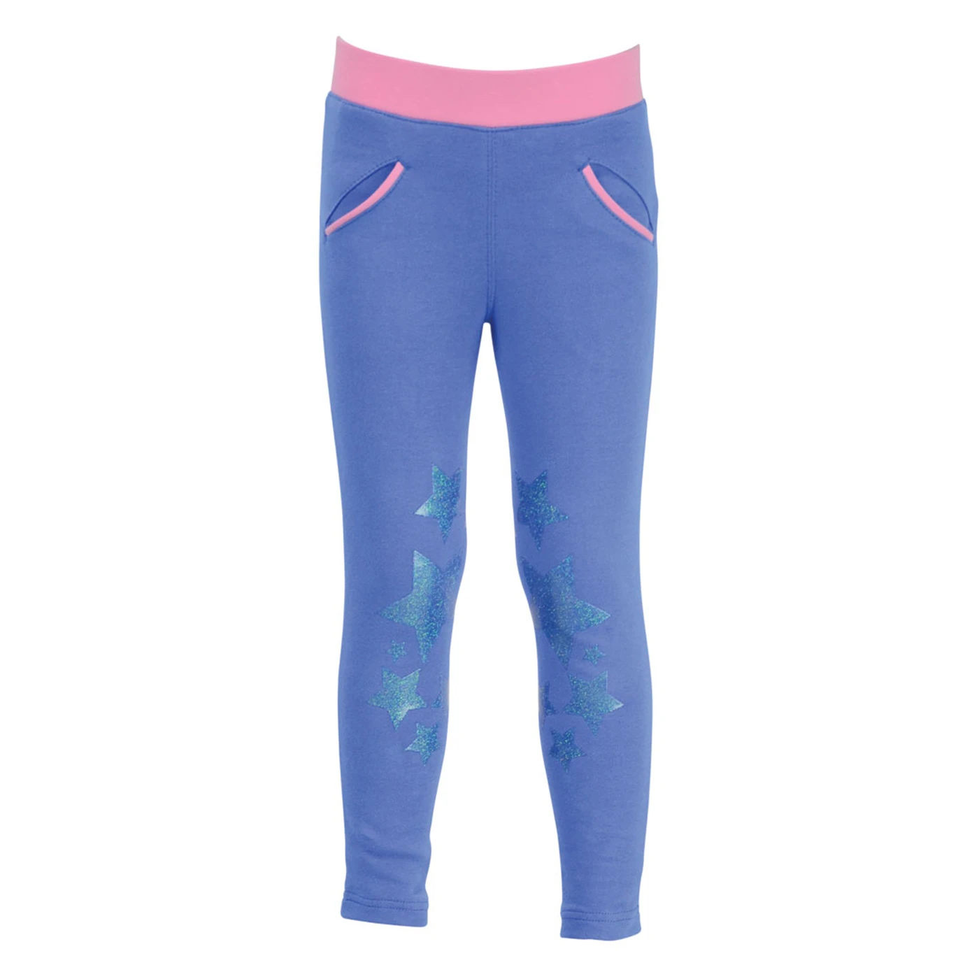 Little Rider Glitter Leggings  (Regatta Blue/Cameo Pink)