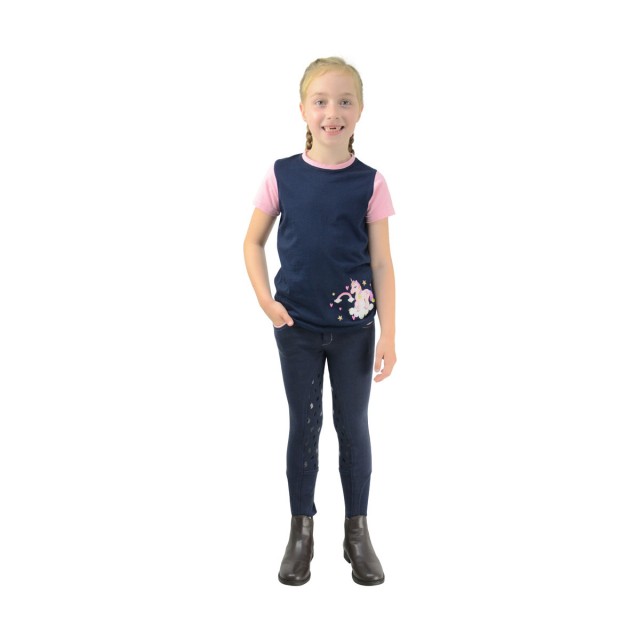 Little Rider Little Unicorn Breeches (Navy/Candy Pink)