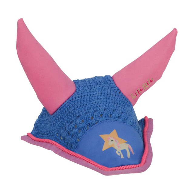 Little Rider Star in Show Fly Veil (Regatta Blue/Cameo Pink)