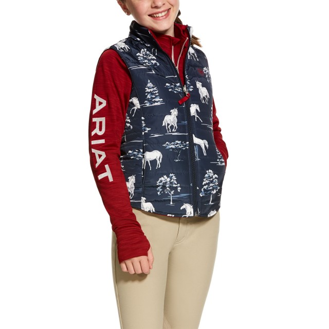 Ariat (Sample) Girl's Emma Reversible Vest (Shadow Pasture Print)